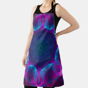 Delantal Gradiente azul y rosado neón oscuro de Kaleidosco