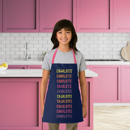 Delantal Gradiente de color divertido personalizado con tu 