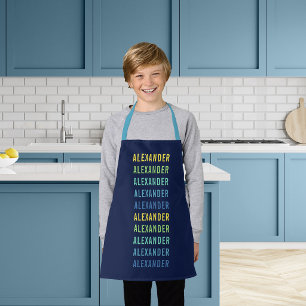 Delantal Gradiente de color divertido personalizado con tu 