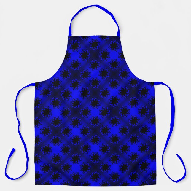 Delantal Gradiente de estrella de lazo azul bluesy (Anverso)