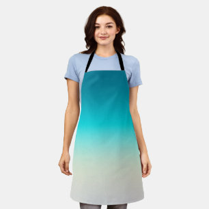 Delantal Gradiente Moderno Ombre Verde Azul