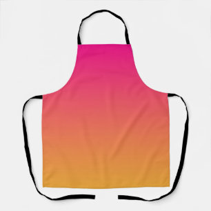 Delantal Gradiente rosa y naranja