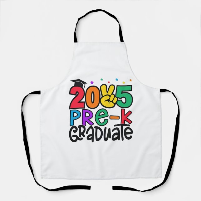 Delantal Graduación preescolar de niños de pregrado 2025 (Anverso)