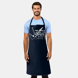 DELANTAL GRAFFITI JESUS SAVE CRISTIANO