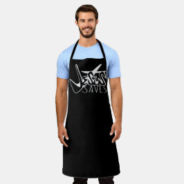 DELANTAL GRAFFITI JESUS SAVE CRISTIANO