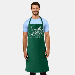 DELANTAL GRAFFITI JESUS SAVE CRISTIANO