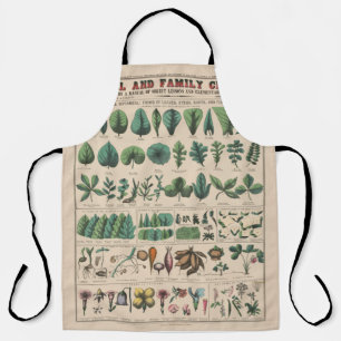 Delantal Gráfico Antiguo de la Escuela Botánica Naturaleza