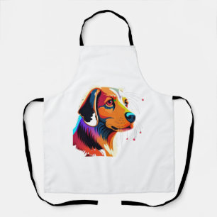 Delantal Gráfico colorido del perro -