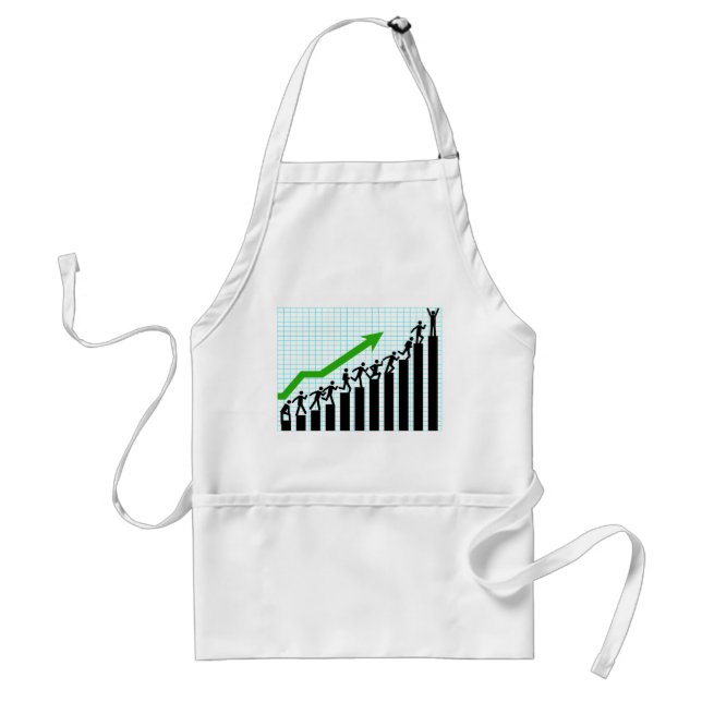 Delantal Gráfico de barras de progreso de éxito de crecimie (Frente)