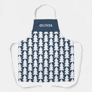 Delantal Gráfico de Navidades de marina geométricos mínimos