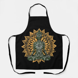 Delantal Gráfico de Yoga Lotus Pose Zen