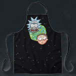 Delantal Gráfico del portal de la moral y de Rick de Pixelv<br><div class="desc">Rick y Morty se excitan por un portal verde.</div>