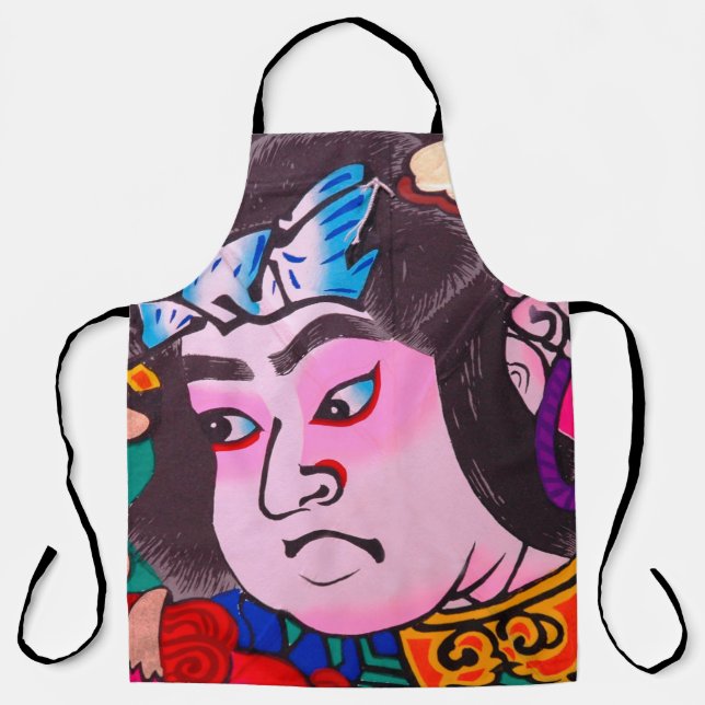 Delantal Gráfico sobre Kiteart tradicional japonés, kite, s (Anverso)