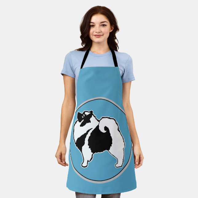 Delantal Gráficos de Keeshond - Arte de perro original lind (Gastado)