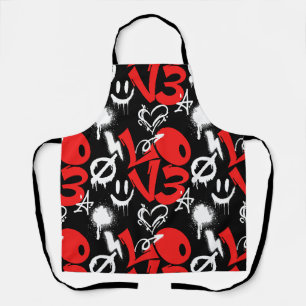 Delantal grafitti LOVE B. Black BG