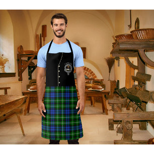 Delantal Graham Clan Badge & Tartan Kilt