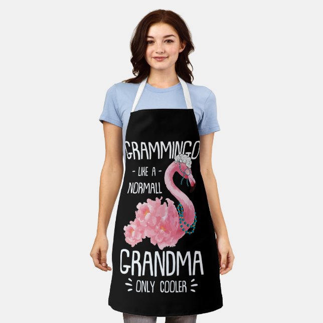 Delantal Grammingo Flamingo Amo Abuela Abuela (Gastado)