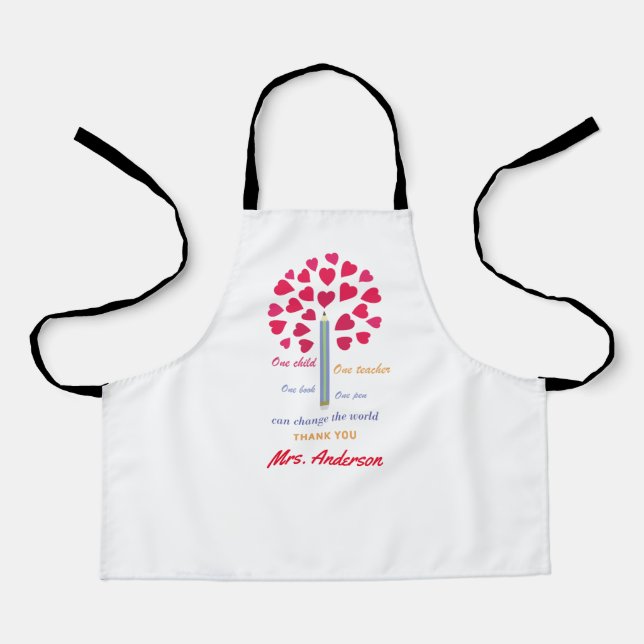 Delantal Gran árbol de lápiz / Apreciación del profesor (Anverso)