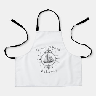 Delantal Gran Brújula Náutica de Vela Abaco Bahamas