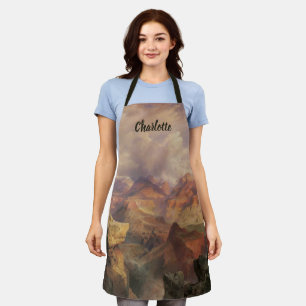 Delantal Gran Cañón de Thomas Moran, paisaje vintage