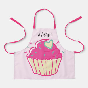 Delantal Gran Cupcake Niños Rosa