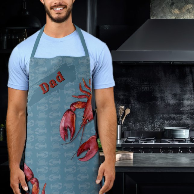Delantal Gran Langosta de Papá Novedad Gris (Subido por el creador)