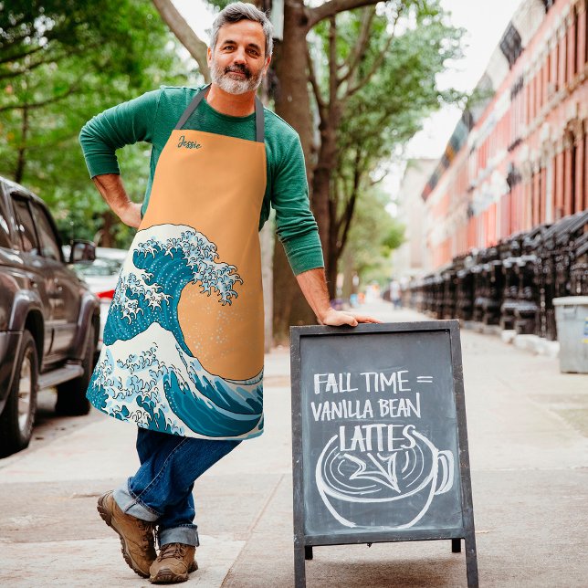 Delantal Gran ola - azul claro (Subido por el creador)