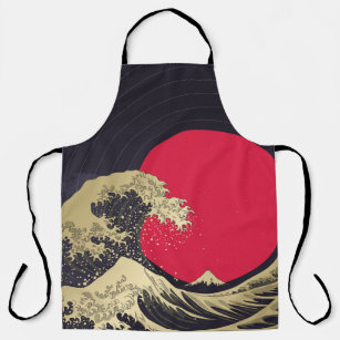 Delantal "Gran ola de kanagawa". Hokusai, onda japonesa i
