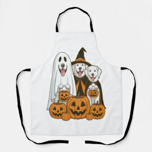 Delantal Gran Perro Pirineo Bruja Fantasma Halloween Combin