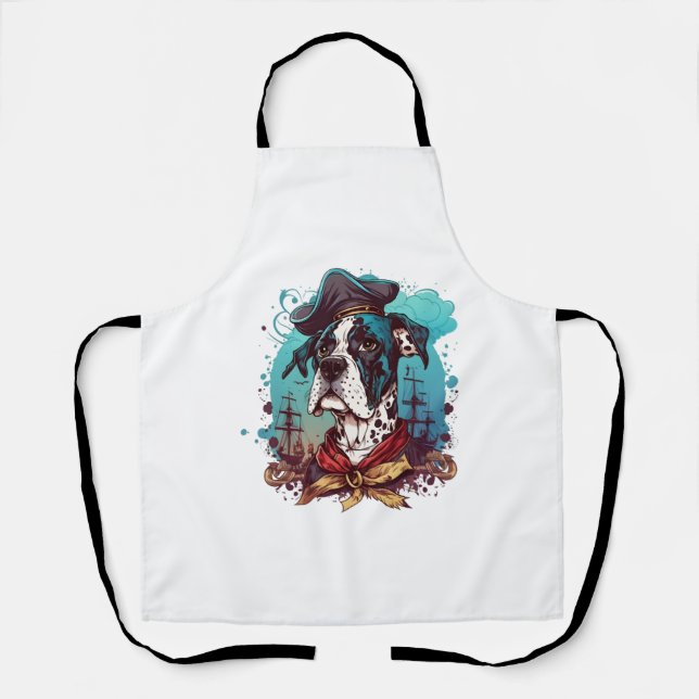 Delantal Gran Pirata Danés Perro (Anverso)