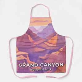 Delantal Grand Canyon National Park Watercolor Travel Art