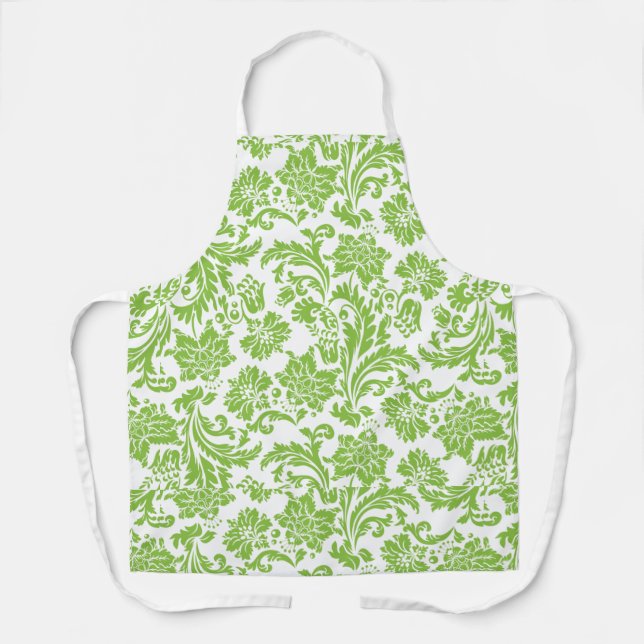 Delantal grande con estampado total de vegetación  (Anverso)