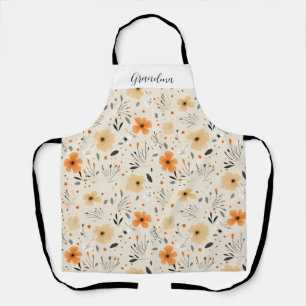 Delantal Grandma Peach Floral