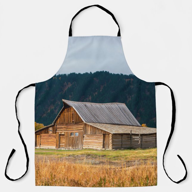 Delantal Granero de troncos rústicos en el Parque Nacional  (Anverso)