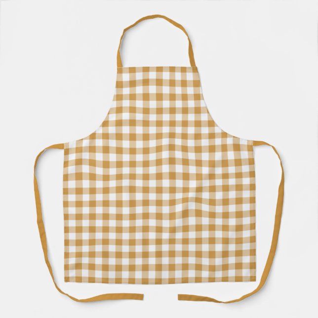 Delantal Granja amarilla Gingham Apron (Anverso)