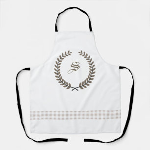 Delantal Granja de Monograma Personalizado Cocina de Cuad