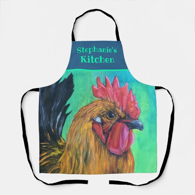 Delantal Granja de pollo personalizada (Anverso)