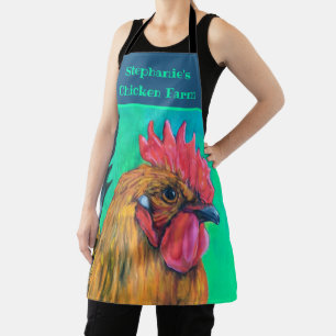Delantal Granja de pollo personalizada