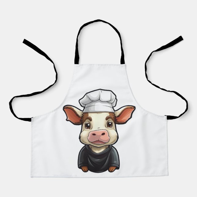 Delantal Granja Guay Lover Art Cute Chef Cow (Anverso)