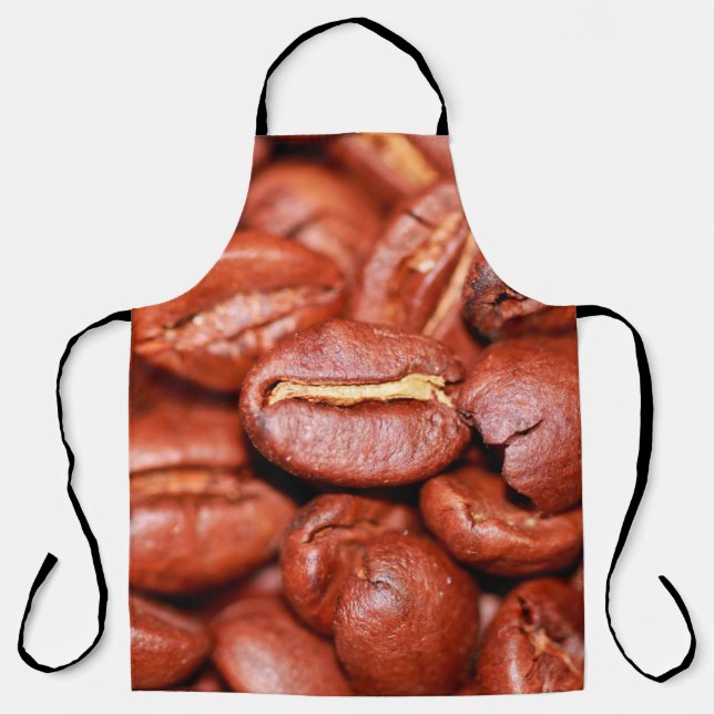 Delantal Granos de café marrones asados (Anverso)