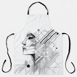 Delantal Graphic Line Face 