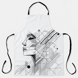 Delantal Graphic Line Face 