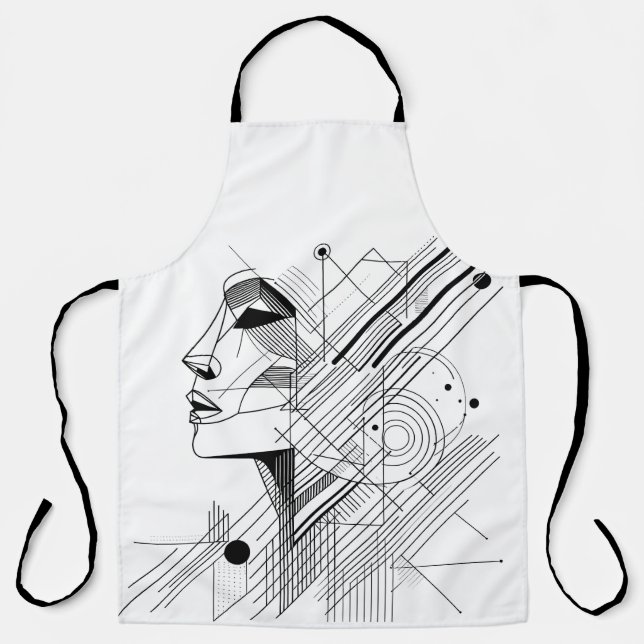 Delantal Graphic Line Face  (Anverso)