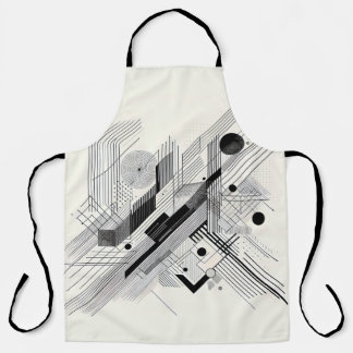 Delantal Graphic Monochrome Line
