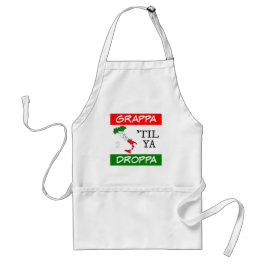Delantal Grappa Til Ya Droppa Mapa de la Bandera de Italia