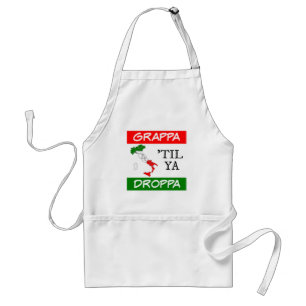 Delantal Grappa Til Ya Droppa Mapa de la Bandera de Italia