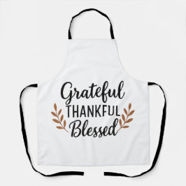 Delantal Grateful, Thankful, Blessed Apron