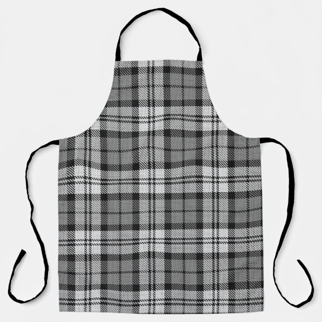 Delantal Gray Blackwatch Tartan Plaid Design (Anverso)
