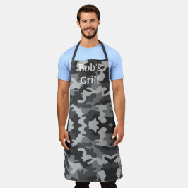 Delantal Gray Camouflage Business Apron