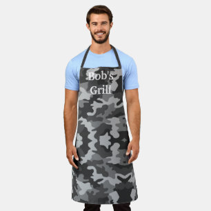 Delantal Gray Camouflage Business Apron